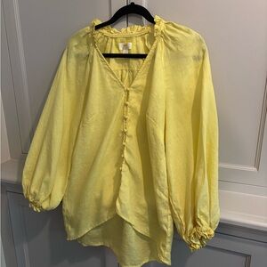 Linen Anthropologie Maeve Top